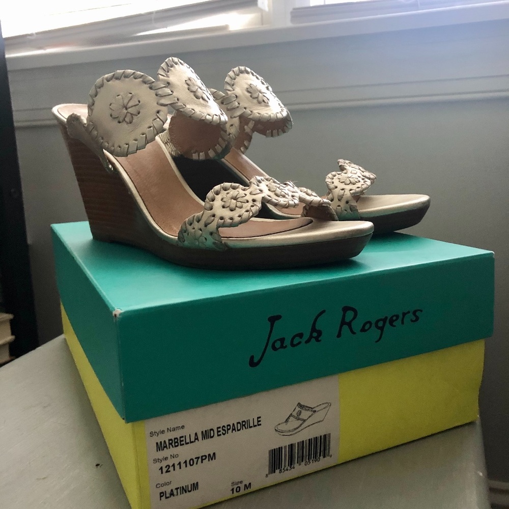 Jack Rogers Espadrille Platinum